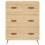 vidaXL Buffet haut Chêne sonoma 69 5x34x180 cm Bois d'ingénierie