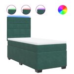 vidaXL Sommier à lattes de lit avec matelas Vert foncé 100x200 cm