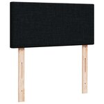 vidaXL Cadre de lit ottoman avec matelas noir 80x200 cm tissu