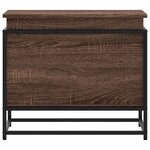 vidaXL Boîte de rangement avec couvercle chêne marron bois ingénierie