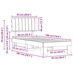 vidaXL Cadre de lit avec tête de lit rembourrée Noir 90 x 190 cm