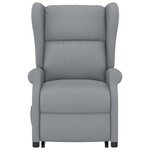 vidaXL Fauteuil Gris clair Tissu