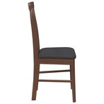 vidaXL Chaises à manger coussins 2 Pièces marron bois massif caoutchouc