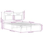 vidaXL Cadre de lit sans matelas chêne fumé 120x190 cm bois ingénierie