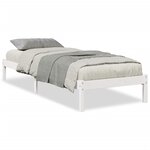 vidaXL Cadre de lit extra long sans matelas 90x210 cm bois massif pin