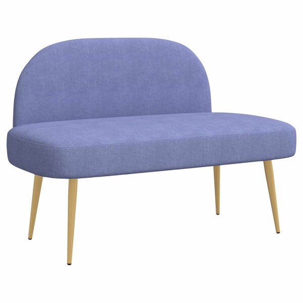 vidaXL Banc rembourré avec dossier Bleu jean 110 x 60 x 76 cm