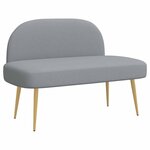 vidaXL Banc rembourré avec dossier Gris clair 110 x 60 x 76 cm