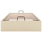 vidaXL Cadre de lit ottoman sans matelas crème 80x200 cm tissu