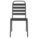 vidaXL Ensemble à manger de jardin 9 Pièces anthracite acier