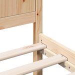 vidaXL Cadre de lit en bois de pin Naturel Bois de pin 135 x 190 cm