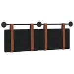 vidaXL Tête de lit suspendue Uni Noir 130 x 55 x 5 cm PU antique
