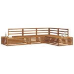 vidaXL Ensemble de canapés d'extérieur 4 Pièce Naturel