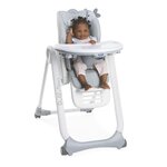 Chaise Haute Évolutive CHICCO Polly 2 Dots - Mixte - 0 mois à 3 ans - Gris