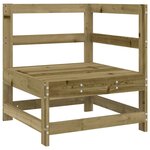 vidaXL Salon de jardin 5 Pièces bois de pin imprégné