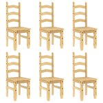 vidaXL Ensemble à manger Panama 7 Pièces bois de pin massif