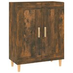 vidaXL Buffet Chêne fumé 69 5x34x90 cm Bois d'ingénierie
