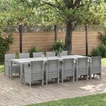 vidaXL Ensemble de salle à manger pour jardin 11 Pièces Gris clair