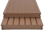 vidaXL Planche de terrasse 20 Pièces Marron Clair WPC