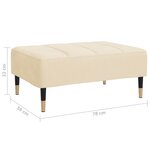 vidaXL Repose-pied Crème 78x56x32 cm Velours