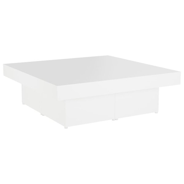 vidaXL Table basse blanc 90x90x28 cm bois d'ingénierie