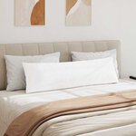 vidaXL Coussins de canapé 2 Pièces Blanc 145 x 40 cm tissu