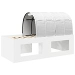 vidaXL Lit haut pour enfants avec bureau Blanc Bois d'ingénierie