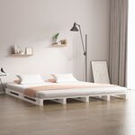 vidaXL Lit de palette blanc 140x200 cm bois de pin massif