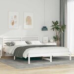 vidaXL Cadre de lit Blanc 160 x 220 cm Bois massif en pin