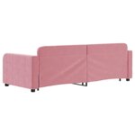 vidaXL Lit de jour avec gigogne sans matelas rose 80x200 cm