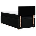 vidaXL Sommier à lattes de lit avec matelas Noir 100x200 cm Tissu