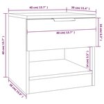 Vidaxl table de chevet blanc bois d'ingénierie