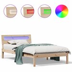 vidaXL Cadre de lit Marron 80 x 200 cm Bois massif en pin