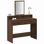 vidaXL Table de Toilette avec tiroir Chêne brun 100 x 41 x 140 cm