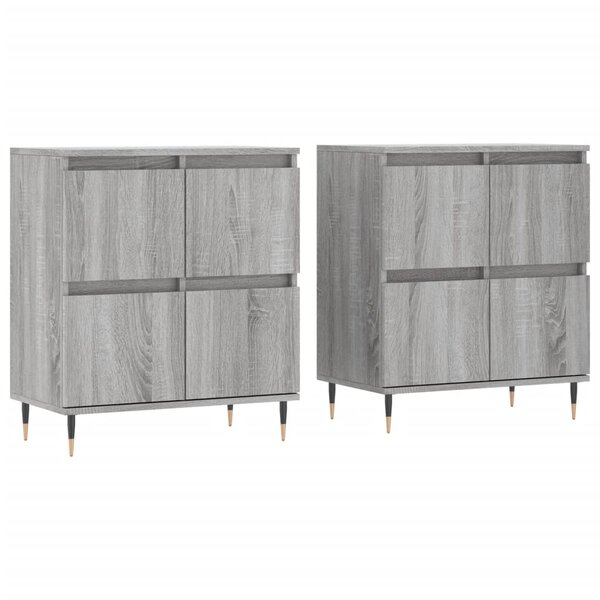 vidaXL Buffets 2 Pièces sonoma gris bois d'ingénierie