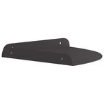 vidaXL Étagère Murale avec étagère 2 Pièces Noir 18 x 18 x 2.3 cm