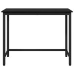 vidaXL table Chêne noir 80 x 50 x 76 5 cm Bois d'ingénierie et acier