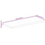 vidaXL Dessus de table rectangulaire bois massif de manguier brut