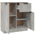 vidaXL Buffet Gris béton 60x30x70 cm Bois d'ingénierie