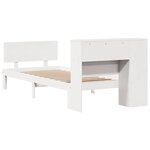 vidaXL Lit bibliothèque sans matelas blanc 75x190cm bois de pin massif