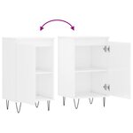 vidaXL Buffets 2 Pièces blanc brillant 40x35x70 cm bois d'ingénierie