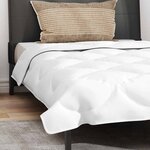 vidaXL Duvet avec Oreiller 2 Pièces Blanc 135 x 220 cm Microfibre