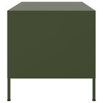 vidaXL Table basse vert olive 68x50x50 5 cm acier