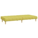 Vidaxl canapé-lit à 2 places vert tissu