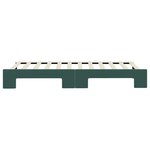 vidaXL Lit de jour avec gigogne sans matelas vert foncé 80x200 cm