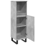 vidaXL Armoire de salle de bain gris béton 30x30x100 cm