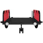 vidaXL Remorque de vélo rouge et noir tissu oxford et fer