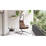vidaXL Chaise suspendue Café 94 x 107 x 196.5 cm Acier