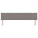 vidaXL Tête de lit avec des lumières à LED Réglable Taupe 200 cm tissu
