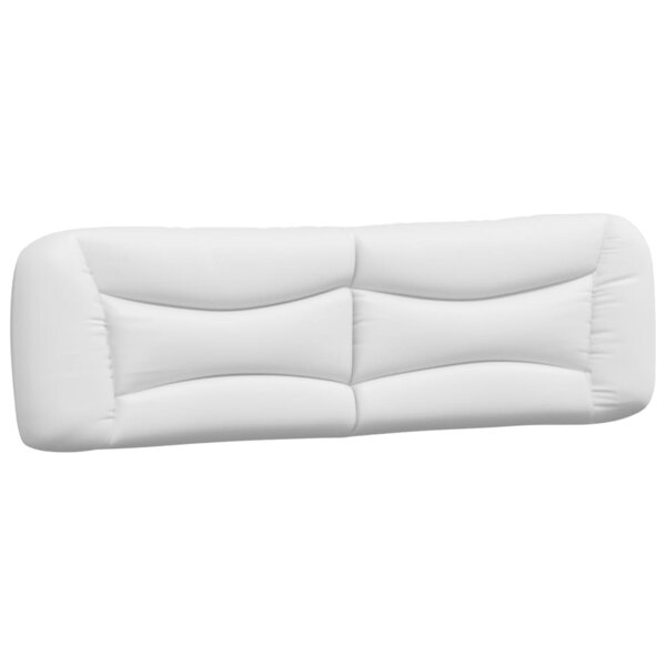 vidaXL Coussin de tête de lit blanc 180 cm similicuir