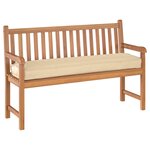 vidaXL Coussin pour banc de palette Beige 150 x 40 x 8 cm Tissu Oxford